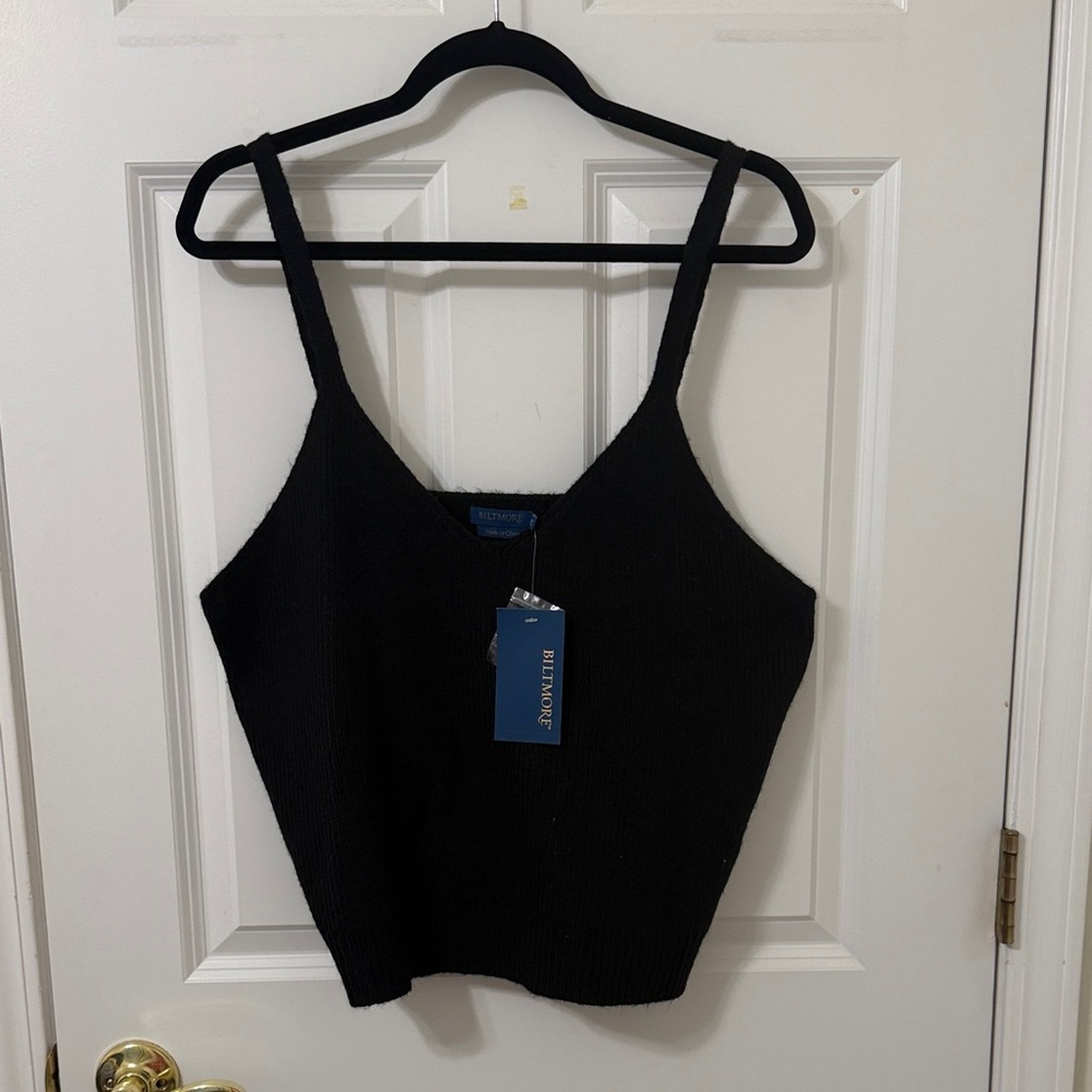 Biltmore Black Sweater Tank Top XXL NWT